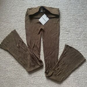 Olive Green Ribbed Pants